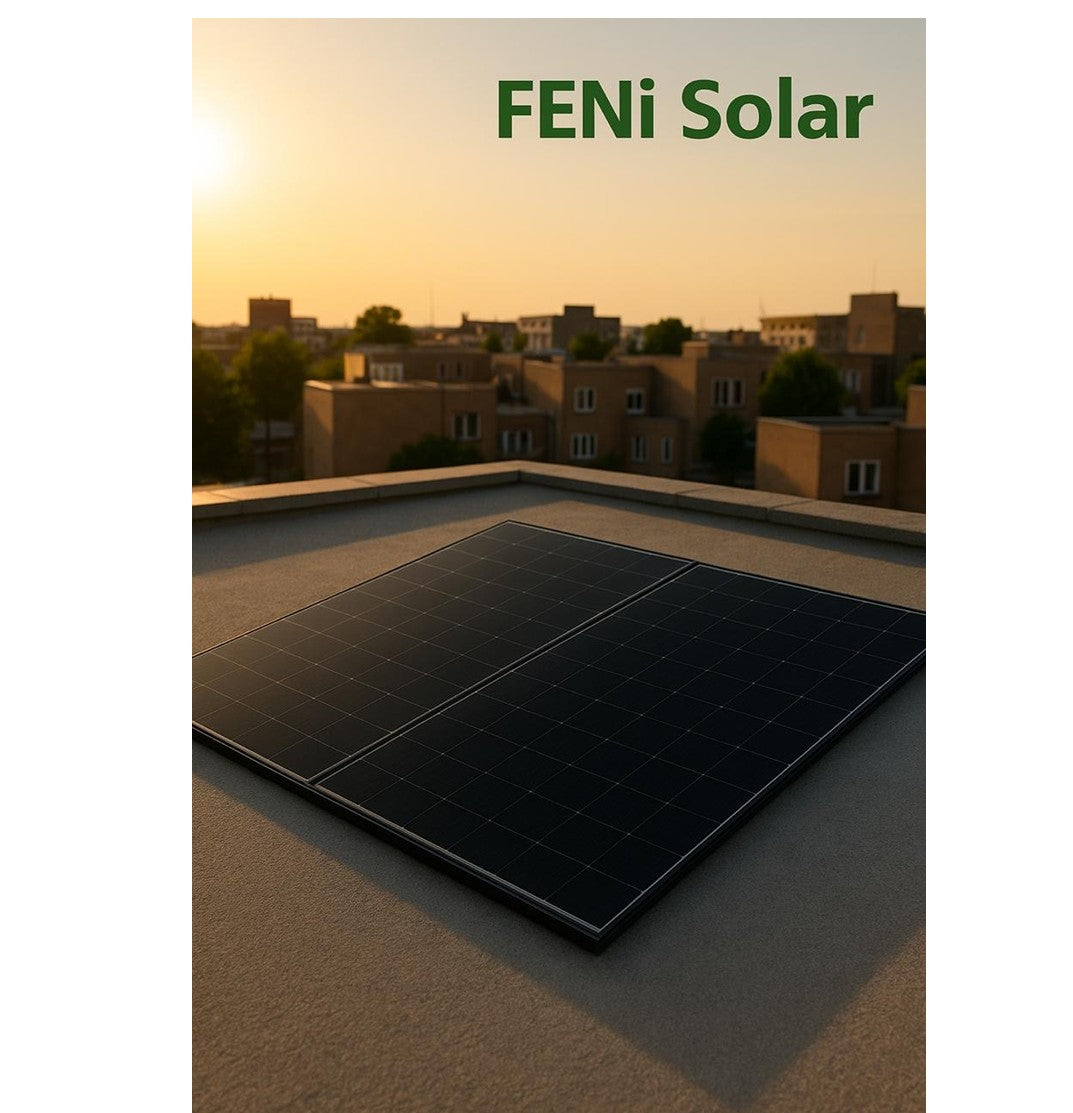 Bild von Solarmodulen auf einem Flachdach