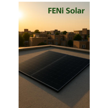 Bild von Solarmodulen auf einem Flachdach
