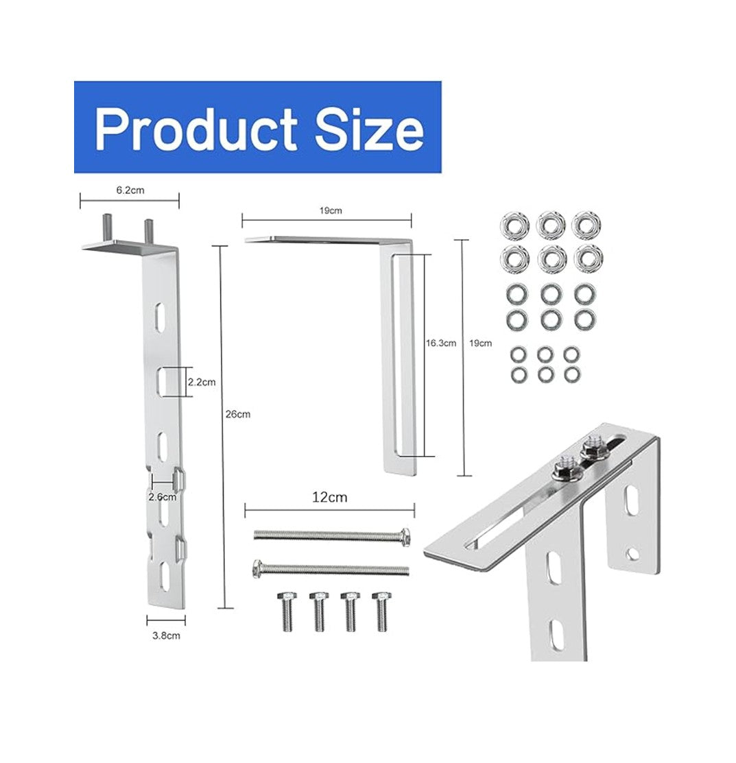 Brackets for square balcony railings (1 module)