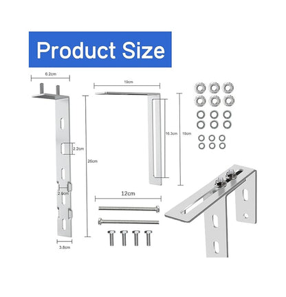 Brackets for square balcony railings (1 module)